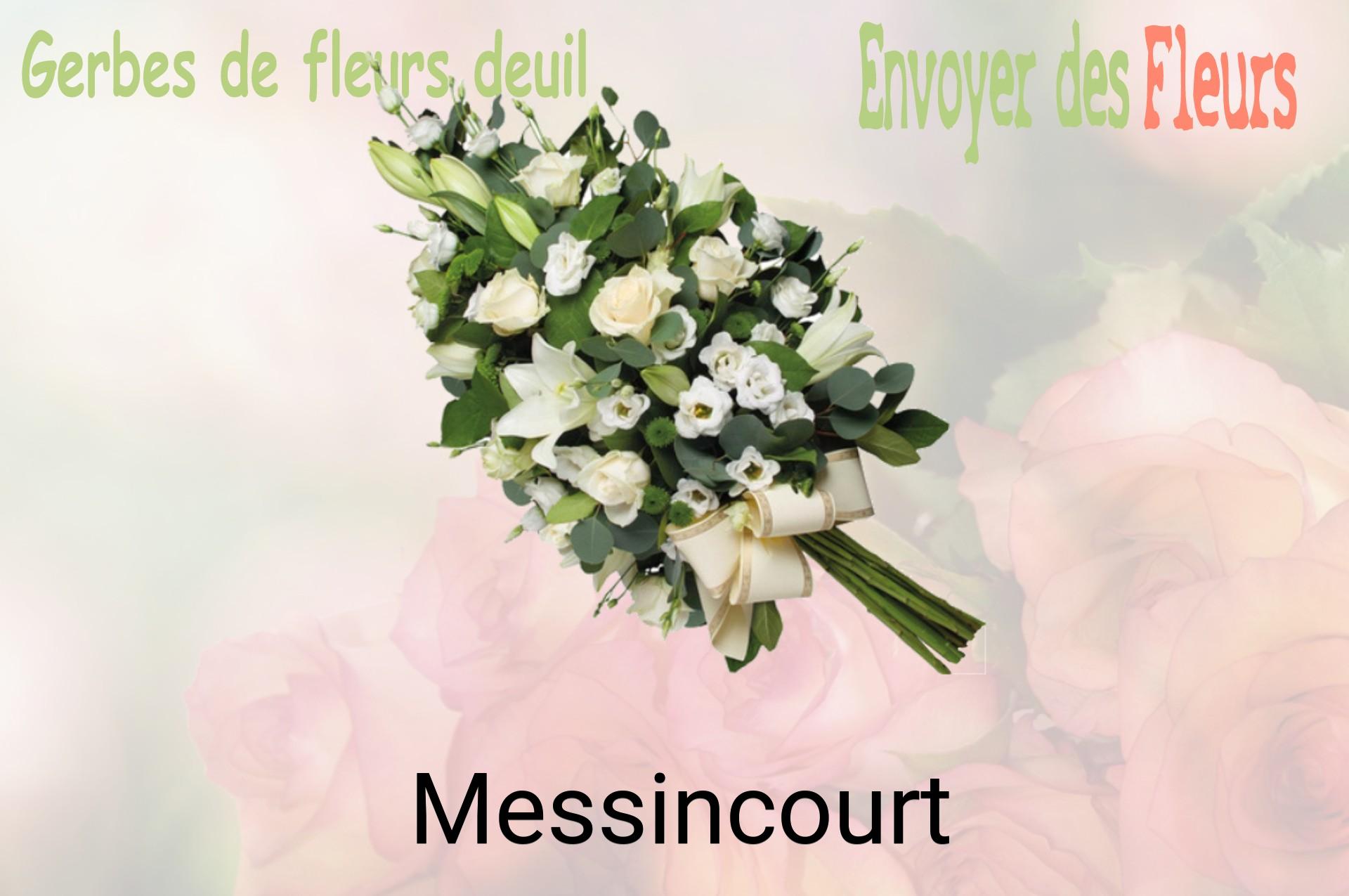 Gerbe de fleurs de deuil livrée à Messincourt